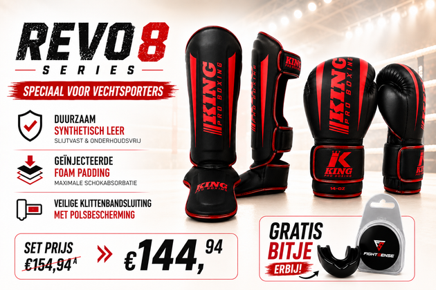 King Pro Boxing REVO 8 Fight Set zwart rood