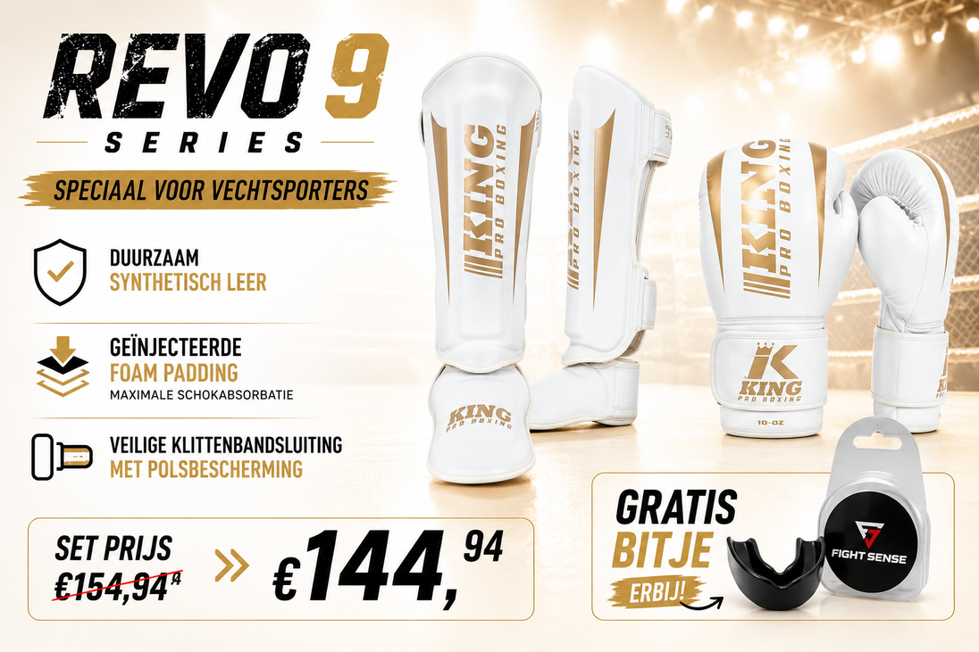 King Pro Boxing REVO 9 Fight Set wit goud