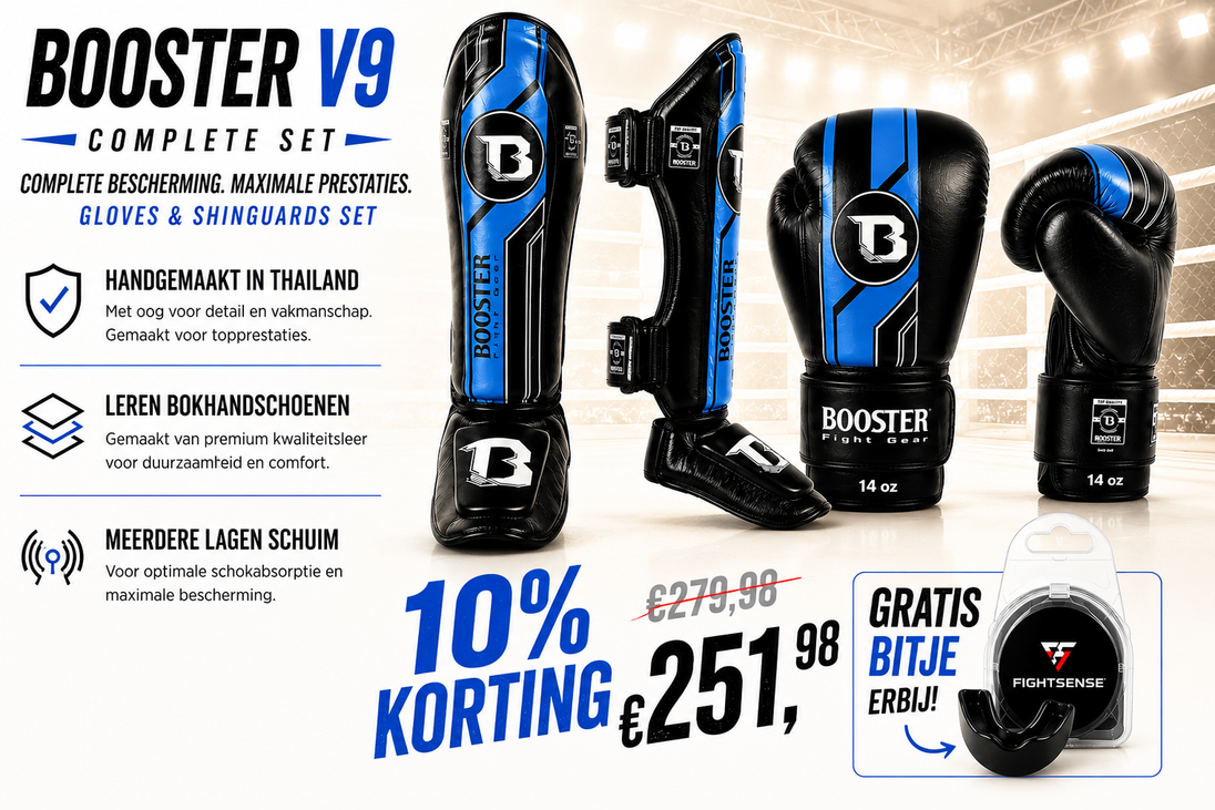 Booster Fight Gear V9 Fight Set zwart blauw