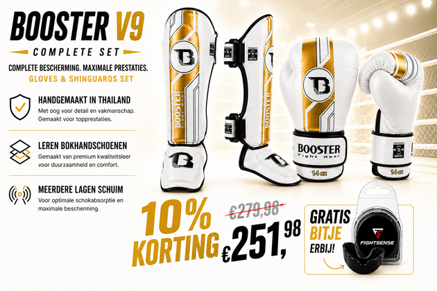 Booster Fight Gear V9 Fight Set wit goud