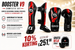 Booster Fight Gear V9 Fight Set zwart rood