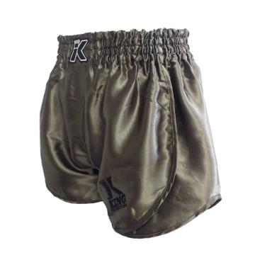 King Pro Boxing-Fightshort-Kickboksbroek-RETRO HYBRID 5-Kaki Groen-Groen