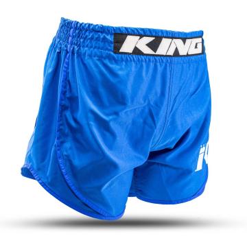 King Pro Boxing-Fightshort-Kickboksbroek-CLASSIC-Kobalt blauw