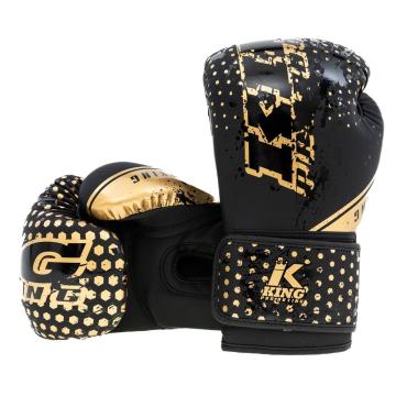 King pro boxing-Kinder-bokshandschoenen-hexagon 2-Zwart-Goud