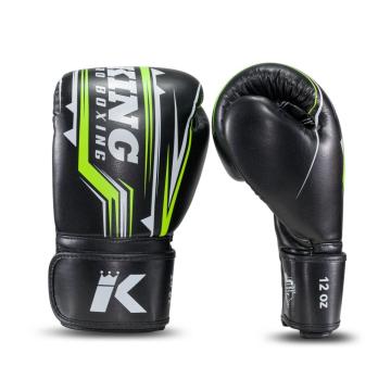 King Pro Boxing-Bokshandschoenen-Spartan 5-Zwart-neon geel/groen