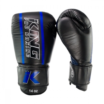 King Pro Boxing Elite 2 bokshandschoenen - zwart-blauw