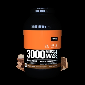 QNT-MUSCLE MASS 3000-Eiwitten-Weight gainer-Chocolade