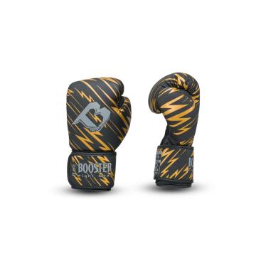 Booster Fight Gear-Combat series 1-kinder bokshandschoen-Goud-Zwart-bliksem motief