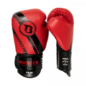 Booster Fight Gear V3: Rode-Zwarte Lederen Bokshandschoenen