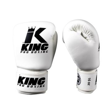 King Pro Boxing-Leren Bokshandschoen-BGVL 3-Wit