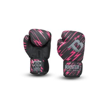 Booster Fight Gear-Combat series 3-kinder bokshandschoen-Roze-Zwart-bliksem motief